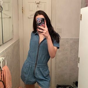 F21 Denim Romper